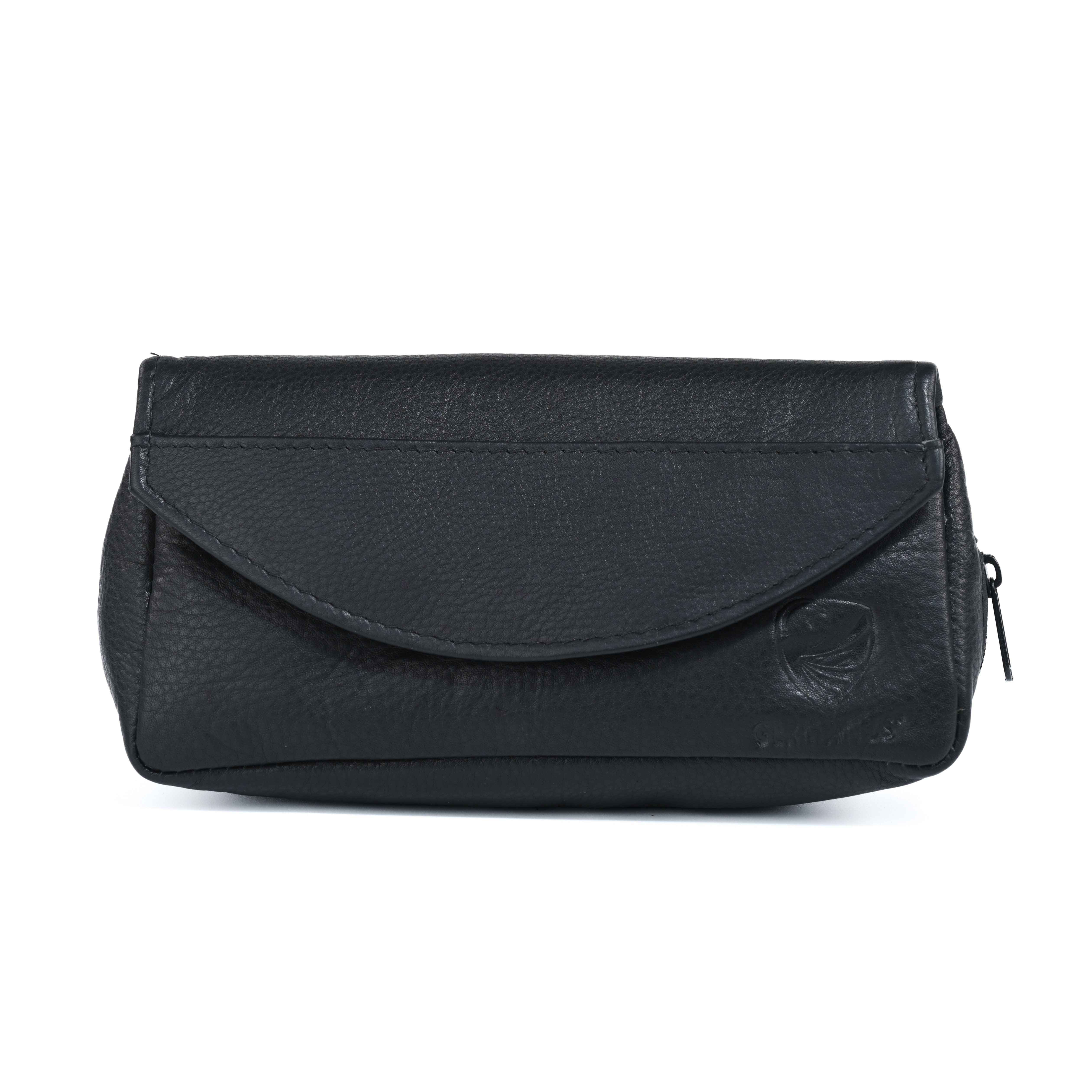 GERMANUS Kosmetiktasche Beauty Bag Make-Up Tasche Helen, Leder, Schwarz